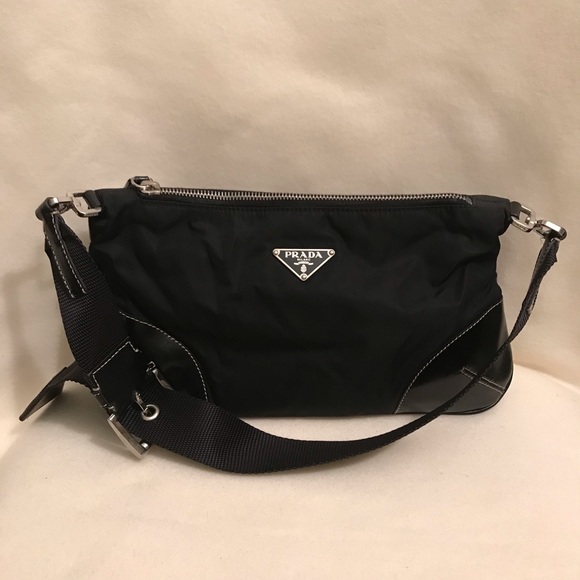 Prada Handbags - ✨Vintage Prada Nylon and Leather Shoulder Bag